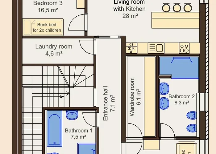 Familyvilla, New 4 Luxury Big Apartments, Parking Daire *